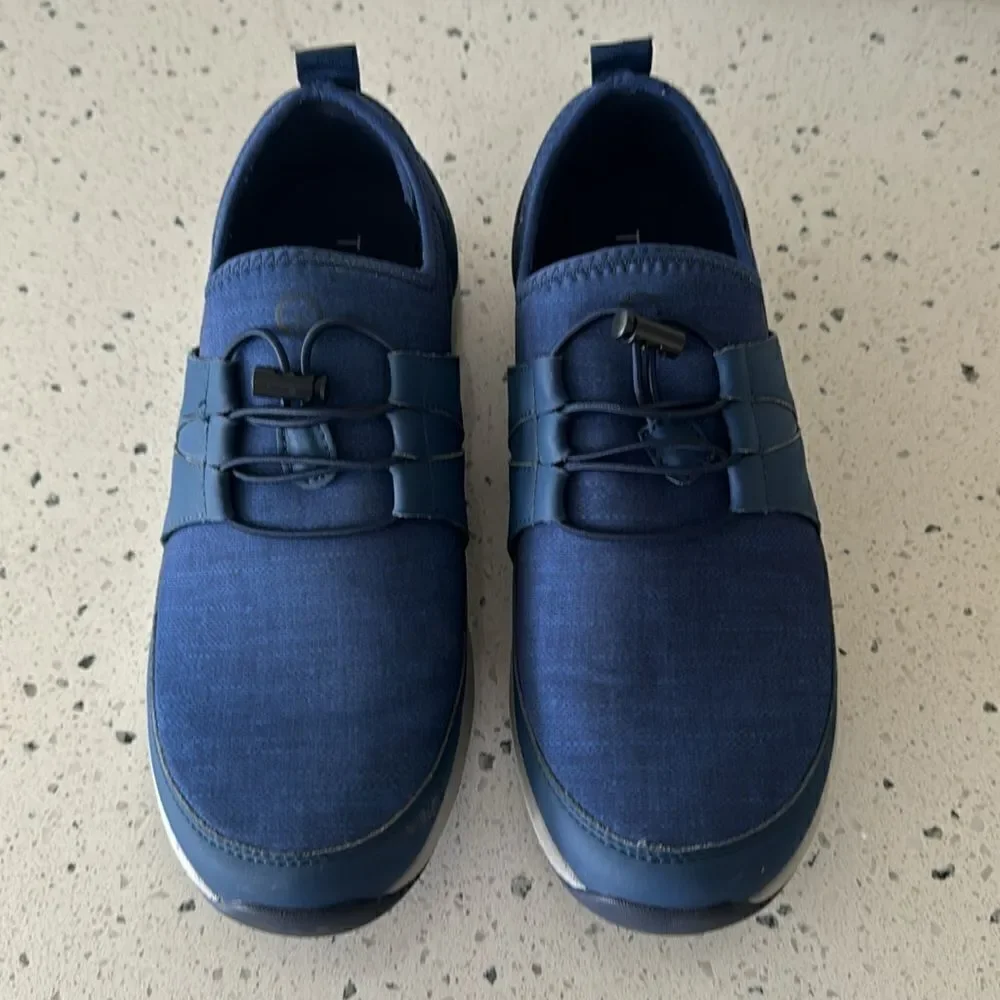 TRAQ by ALEGRIA Cynch Indigo Textile Comfortable Walking Shoes Men’s Size 41